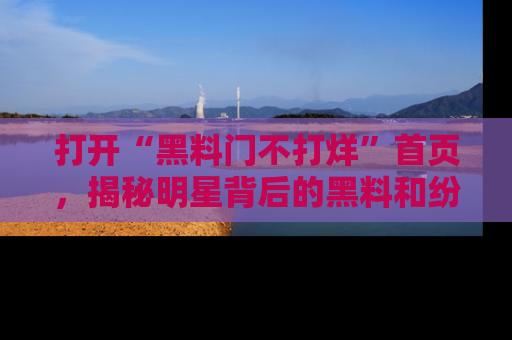 打开“黑料门不打烊”首页，揭秘明星背后的黑料和纷争真相！