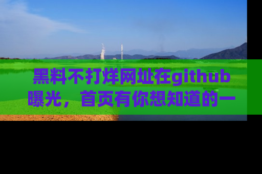 黑料不打烊网址在github曝光，首页有你想知道的一切幽默趣事，快来看看