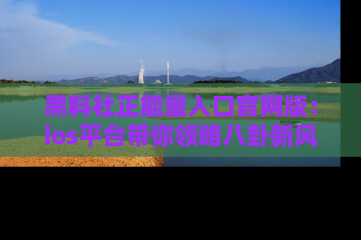 黑料社正能量入口官网版：ios平台带你领略八卦新风潮！