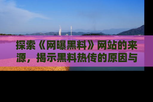 探索《网曝黑料》网站的来源,揭示黑料热传的原因与影响