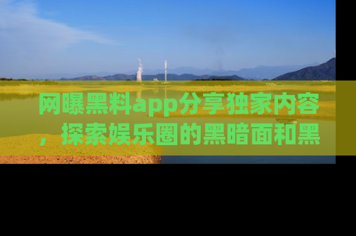 网曝黑料app分享独家内容,探索娱乐圈的黑暗面和黑料